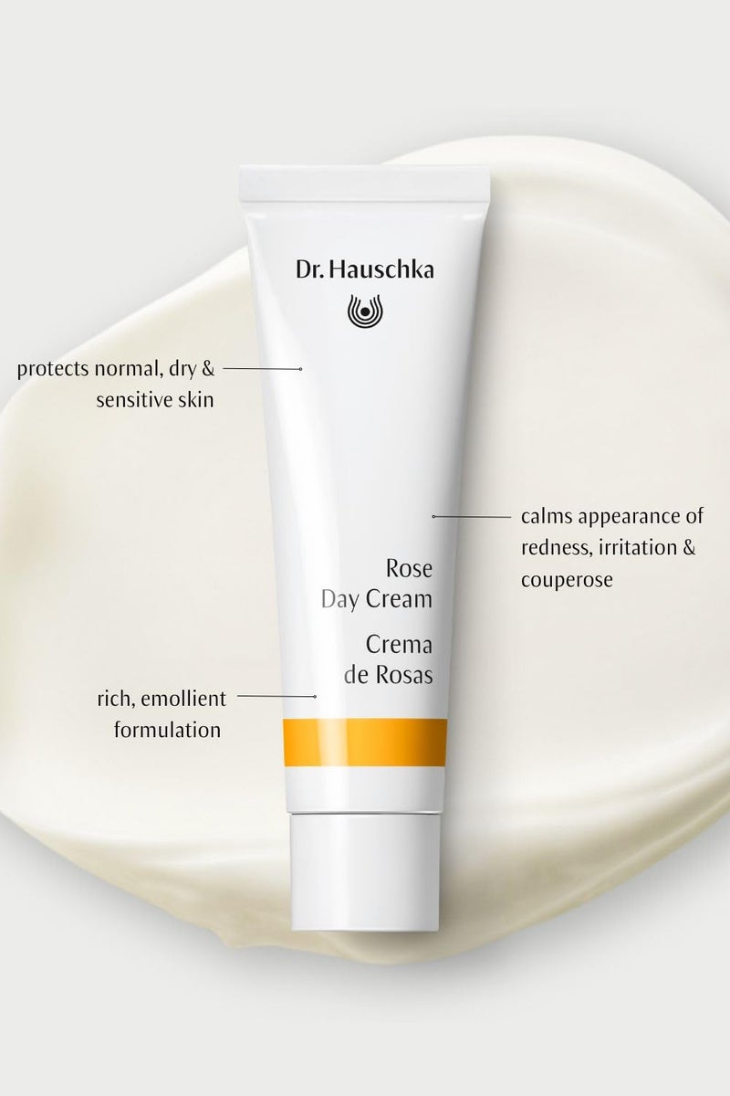 Dr. Hauschka Rose Day Cream, Daily Moisturizer, 1.0 US fl oz, For Dry, Sensitive, Red Skin, With Shea Butter & Avocado Oil - Image 2
