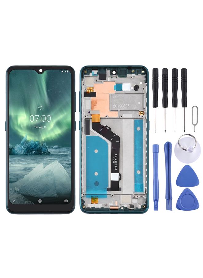 erorex Replacement TFT LCD Screen for Nokia 7.2 TA-1196 Digitizer Full Assembly with Frame Green - Image 1