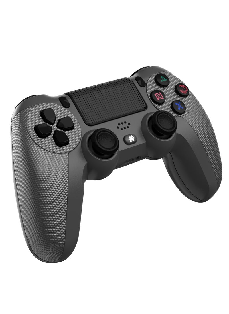 Wireless Controller Gamepad for PS4/PS4 Slim/PS4 pro/PC with USB Charge Cable with Dual Vibration, Clickable Touchpad, Audio Function, Light Bar and Anti-Slip (Grey)