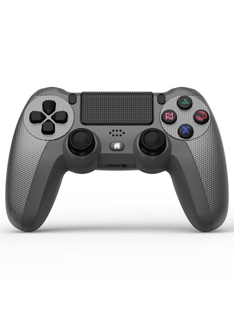 Wireless Controller Gamepad for PS4/PS4 Slim/PS4 pro/PC with USB Charge Cable with Dual Vibration, Clickable Touchpad, Audio Function, Light Bar and Anti-Slip (Grey)