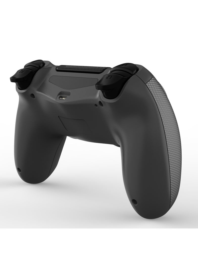 Wireless Controller Gamepad for PS4/PS4 Slim/PS4 pro/PC with USB Charge Cable with Dual Vibration, Clickable Touchpad, Audio Function, Light Bar and Anti-Slip (Grey)