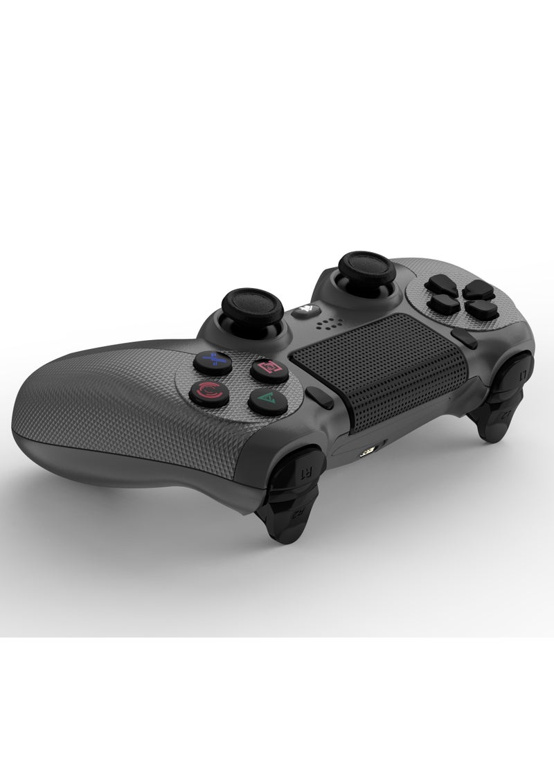 Wireless Controller Gamepad for PS4/PS4 Slim/PS4 pro/PC with USB Charge Cable with Dual Vibration, Clickable Touchpad, Audio Function, Light Bar and Anti-Slip (Grey)