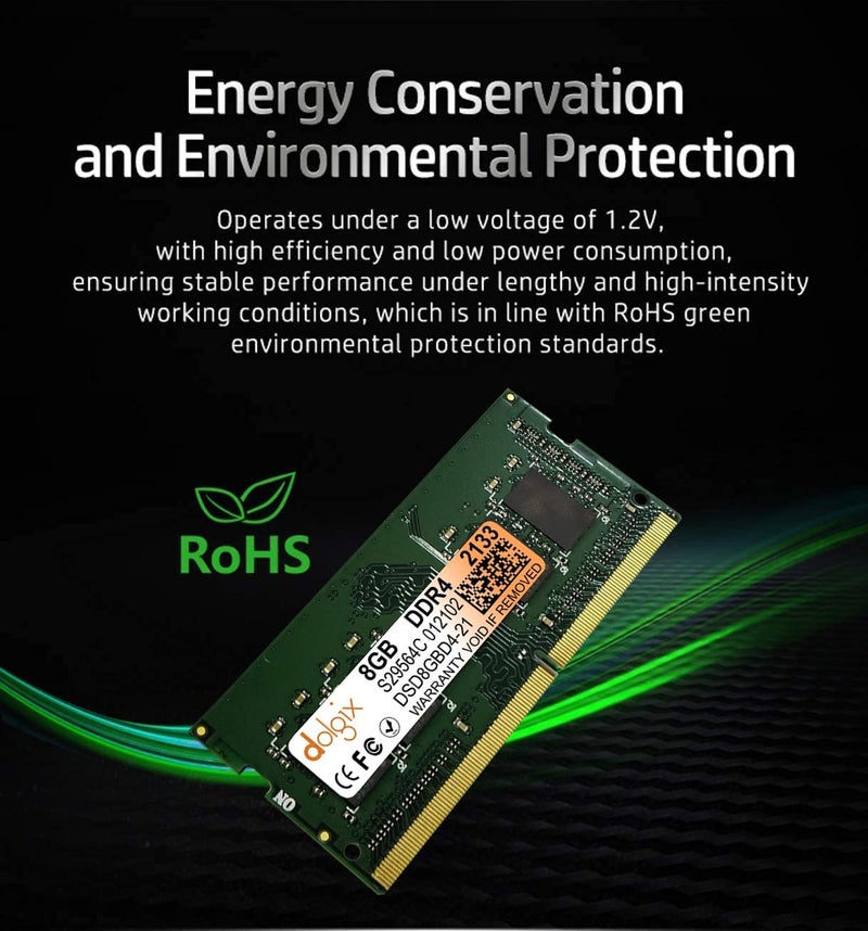 Dolgix® 8GB DDR4 2133MHz RAM | Laptop/Notebook RAM |PC4-17000 | SO-DIMM |Laptop -Memory | CL-15 |1Rx8 Single Rank| 3- Year Warranty (Made in India) - Image 2