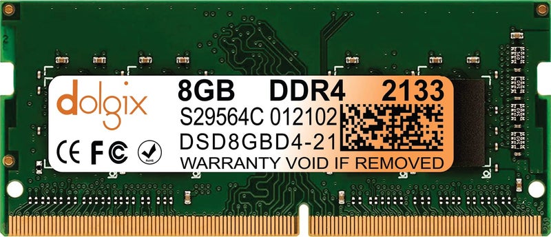 Dolgix® 8GB DDR4 2133MHz RAM | Laptop/Notebook RAM |PC4-17000 | SO-DIMM |Laptop -Memory | CL-15 |1Rx8 Single Rank| 3- Year Warranty (Made in India) - Image 1