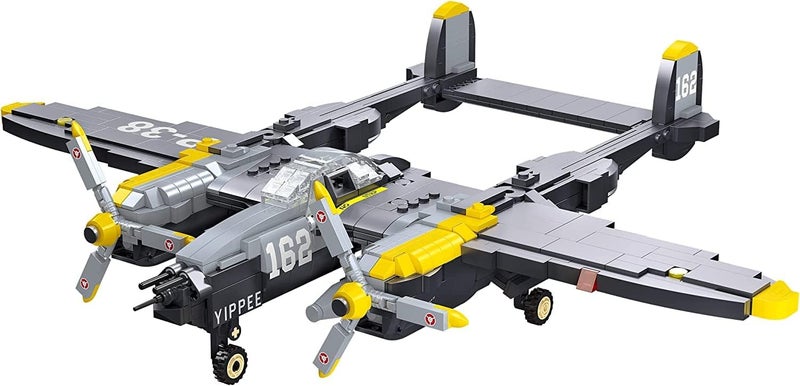 Apostrophe Games P-38 Lightning Aircraft Building Block Set - 937 Pieces - Air Force Fighter Plane Building Toy Set - Building Block Toy for Children from 10 Years and Adults - Compatible with - Image 2