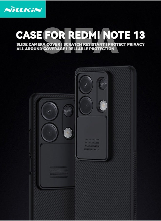Nillkin Redmi Note 13 Case(Not 4G), Slide Camera Case Design, 360° Full Body Coverage Shockproof Phone Back Cover,  Anti-Fall Anti-Scratch Anti-fingerprint Protective Case for Redmi Note 13 5G, Black  - Image 2