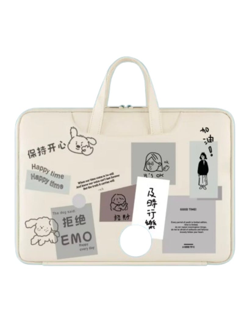 حقيبة لاب توب و ماك بوك (15.6) بوصة أنها مقاومة للسقوط و الماء هي حقيبة يد ذات تصميم بسيط للرجال والنساء 42*30.5*3.5 سم - Image 1