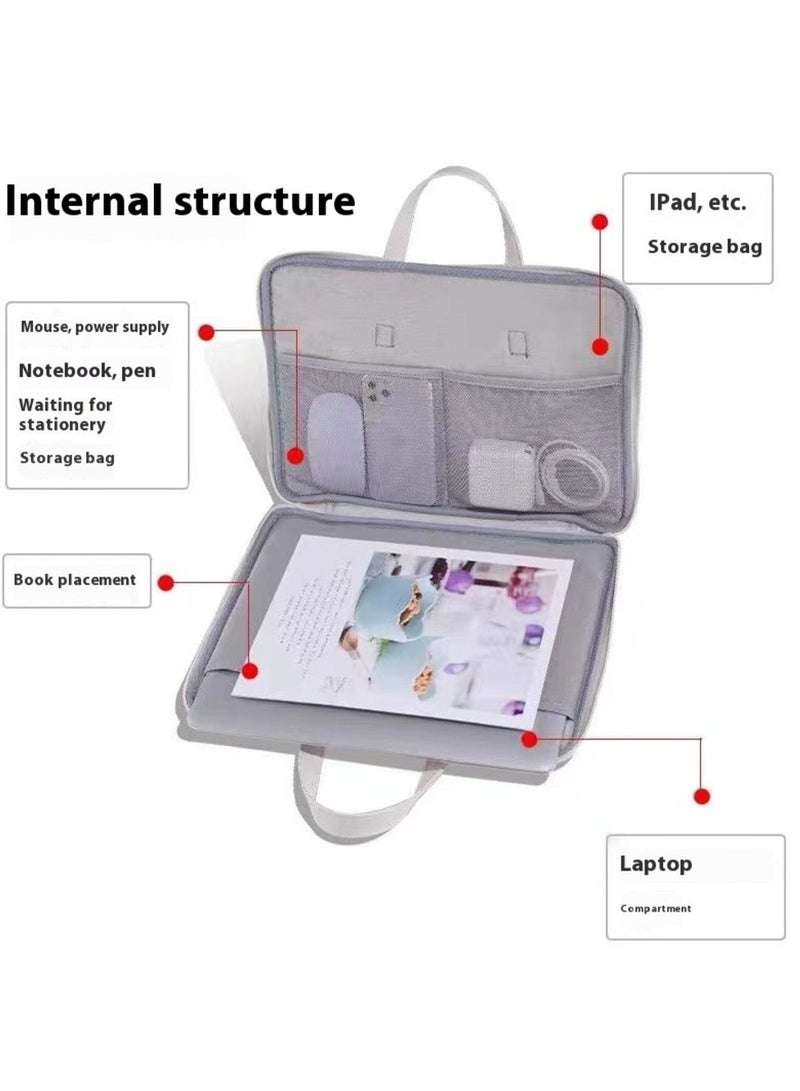 حقيبة لاب توب و ماك بوك (15.6) بوصة أنها مقاومة للسقوط و الماء هي حقيبة يد ذات تصميم بسيط للرجال والنساء 42*30.5*3.5 سم - Image 2