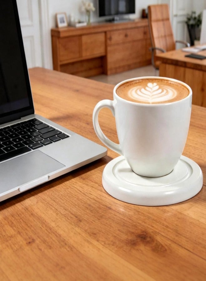 GZ5CG Diatomaceous Earth Coasters 4 Inch Absorbent Ceramic with Holder, Round Non-Stick Non-Slip, Cork Backing Included (White, 6 pcs) - Image 4