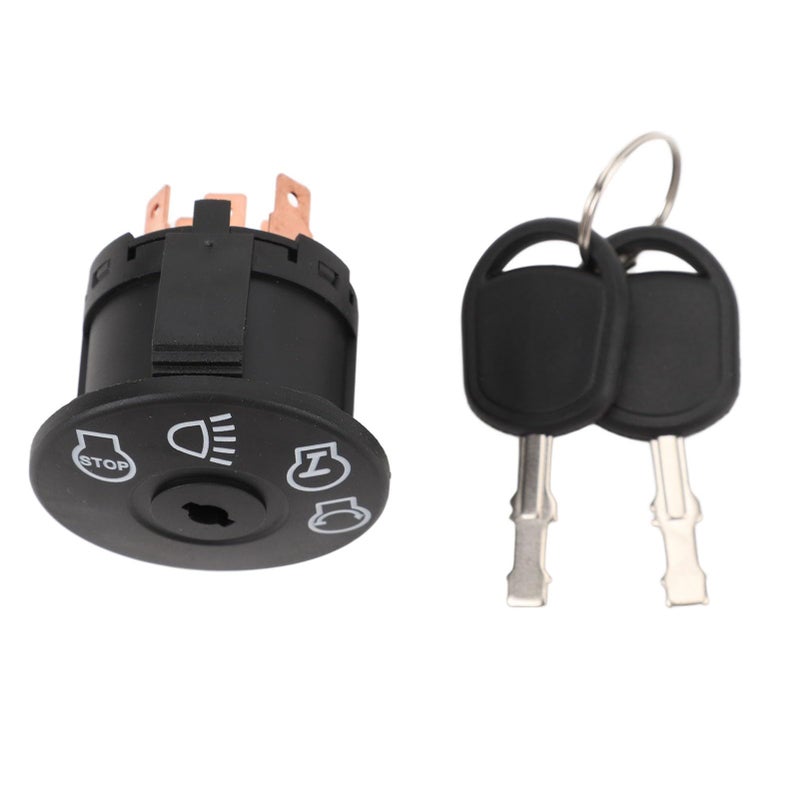 High Durability Metal Alloy Ignition Starter Switch with 2 Keys for Lawn Mower Tractor - Image 2