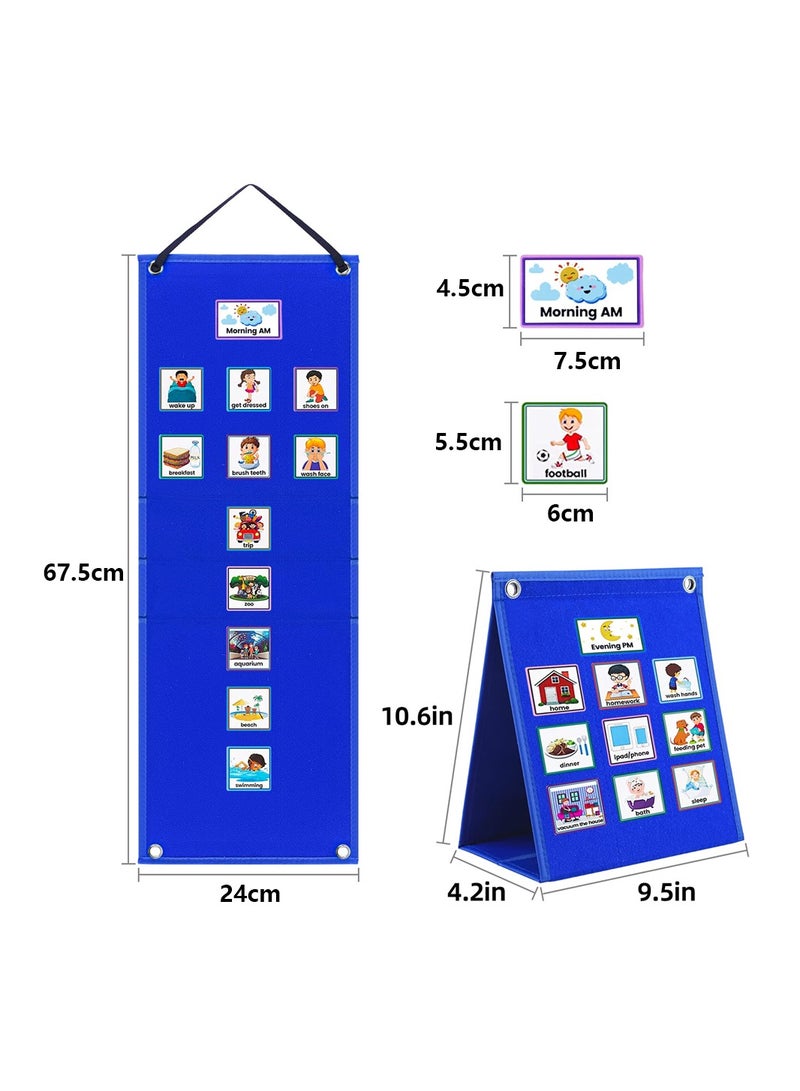 Excefore Visual Daily Learning Schedule Pocket Chart for Kids - Image 4