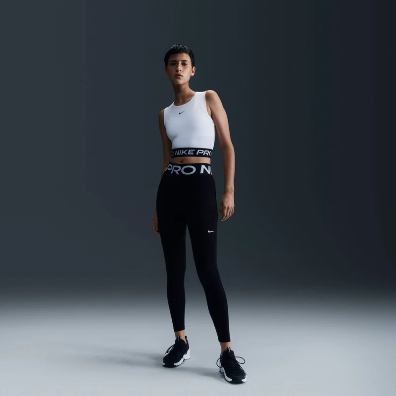 Nike White Women's Pro Dri-FIT Crop Top for Women | Best Price UAE
