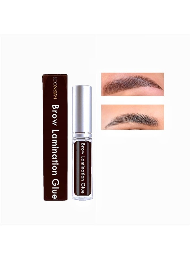 ICONSIAM Brow Lamination Glue, Brow Fix Gel, Clear Eyebrow Lift Glue Tools Professional Brow Lifting, Strong Eye Brow Perm Adhesive Easy to Use Water-Based, More than 50 Applications - Image 1