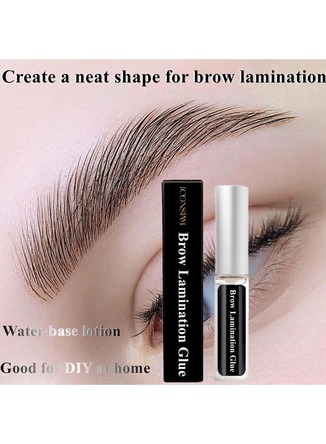 ICONSIAM Brow Lamination Glue, Brow Fix Gel, Clear Eyebrow Lift Glue Tools Professional Brow Lifting, Strong Eye Brow Perm Adhesive Easy to Use Water-Based, More than 50 Applications - Image 5