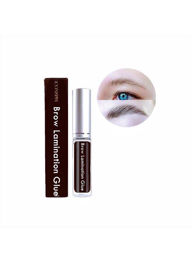 ICONSIAM Brow Lamination Glue, Brow Fix Gel, Clear Eyebrow Lift Glue Tools Professional Brow Lifting, Strong Eye Brow Perm Adhesive Easy to Use Water-Based, More than 50 Applications - Image 2