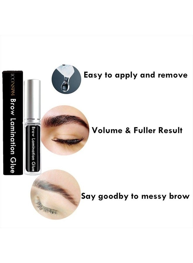 ICONSIAM Brow Lamination Glue, Brow Fix Gel, Clear Eyebrow Lift Glue Tools Professional Brow Lifting, Strong Eye Brow Perm Adhesive Easy to Use Water-Based, More than 50 Applications - Image 3