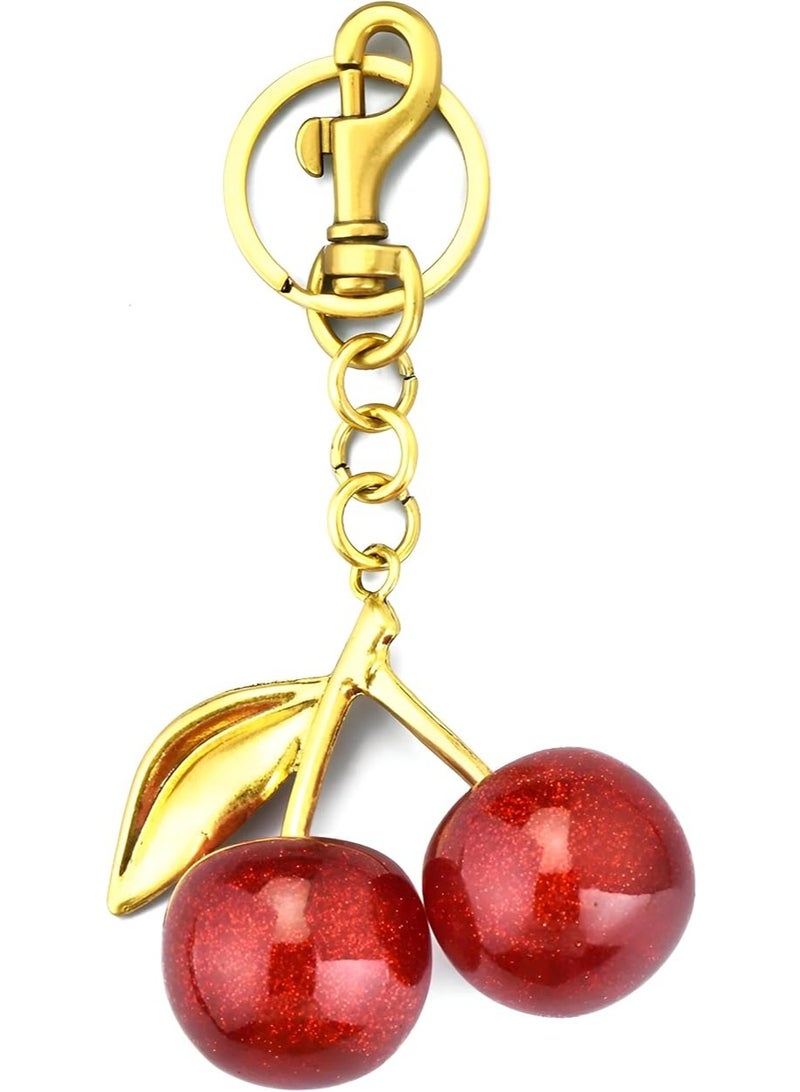 An elegant, fruity cherry-shaped medallion with a sophisticated and distinctive design — perfect for everyday decoration and a modern touch to travel and outdoor accessories! - Image 1