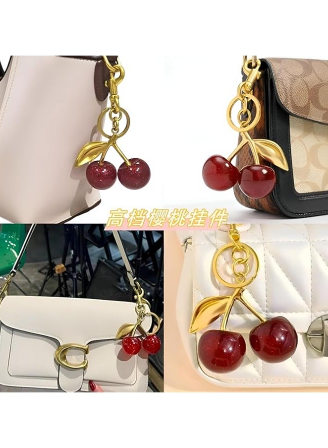 An elegant, fruity cherry-shaped medallion with a sophisticated and distinctive design — perfect for everyday decoration and a modern touch to travel and outdoor accessories! - Image 3