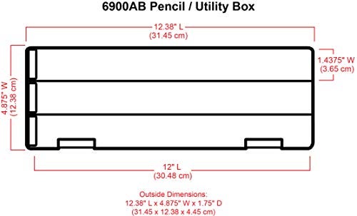 ArtBin 6900AB Pencil Utility Box, Art & Craft Organizer, [1] Divided Storage Box for Pens, Pencils, Markers, Paint Brushes, etc., Translucent Charcoal - Image 3