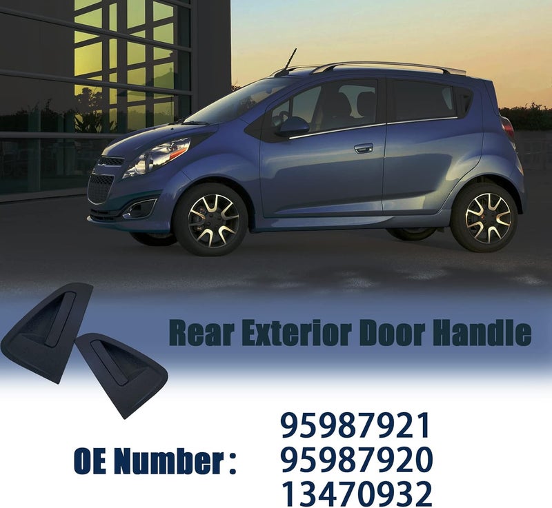 BENERAY 2PCS Black Exterior Door Handle Set for Chevrolet Spark - Image 3