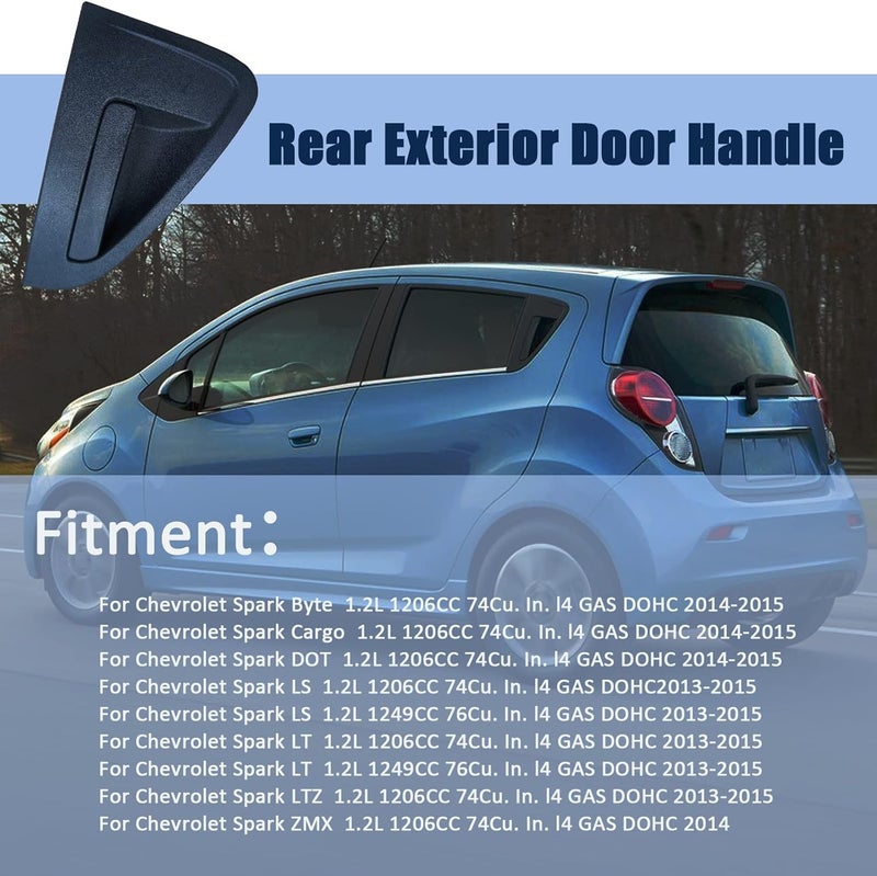 BENERAY 2PCS Black Exterior Door Handle Set for Chevrolet Spark - Image 4
