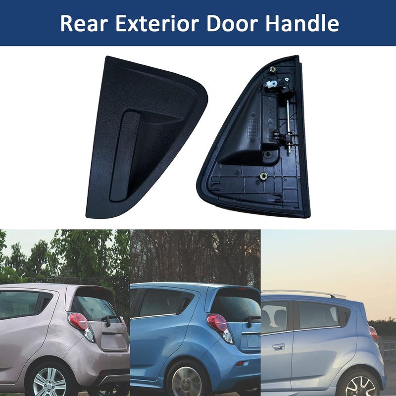BENERAY 2PCS Black Exterior Door Handle Set for Chevrolet Spark - Image 5