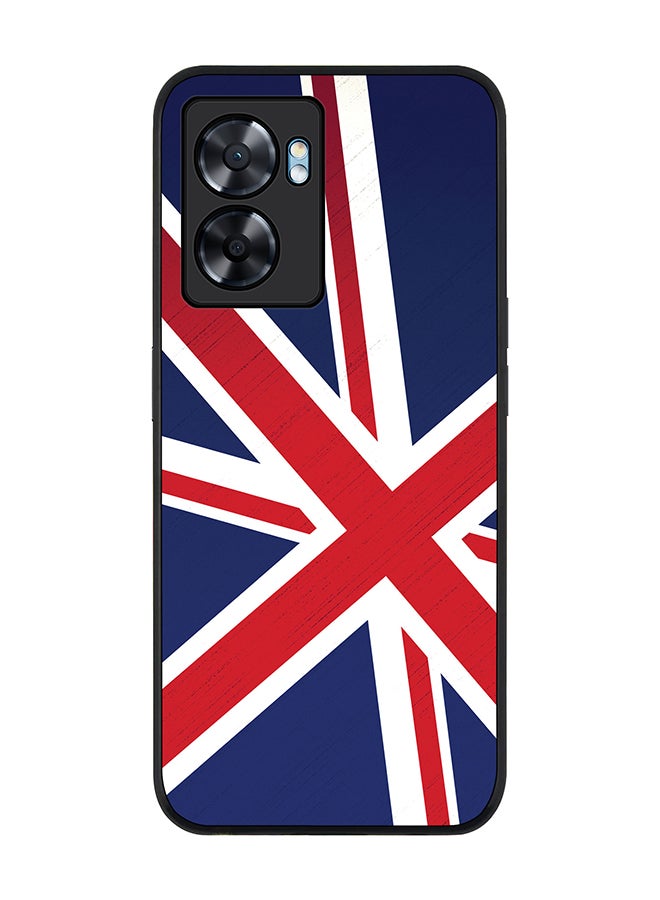 Stylizedd Rugged Black edge case for Oppo A77 5G / Oppo A57 5G, Slim fit Soft Case Flexible Cover - Flag Of UK - Image 1