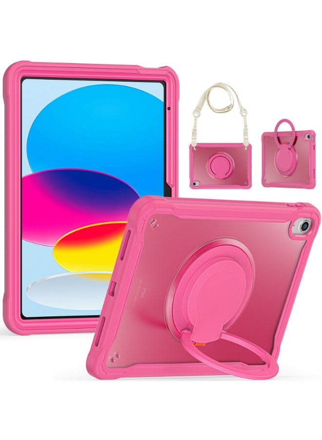 عام غطاء واقي نهائي لآيباد الجيل 11 الجديد مقاس 11 بوصة 2025 بمعالج A16 - غطاء لوحي متين من السيليكون مقاوم للصدمات مع حامل حلقي دوار 360° - Image 2