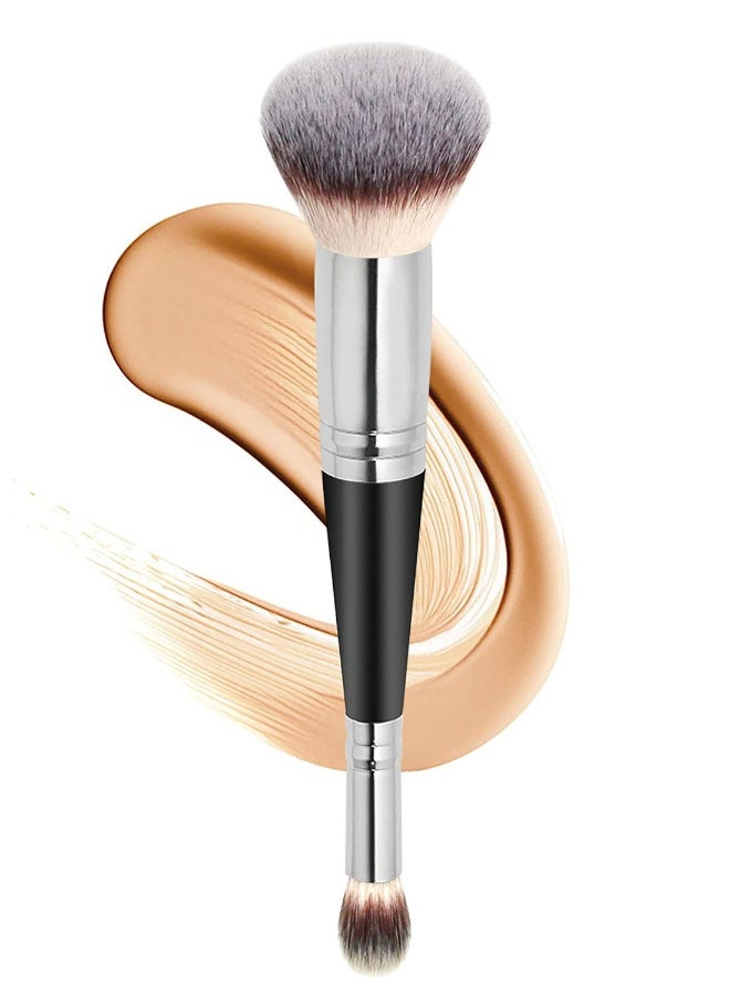 Topleo Makeup Brushes Dual ended Foundation Brush Concealer Brush Perfect for Any Look Premium Luxe Hair Rounded Taperd Flawless Brush Ideal for Liquid, Cream, Powder,Blending,Concealer - Image 1