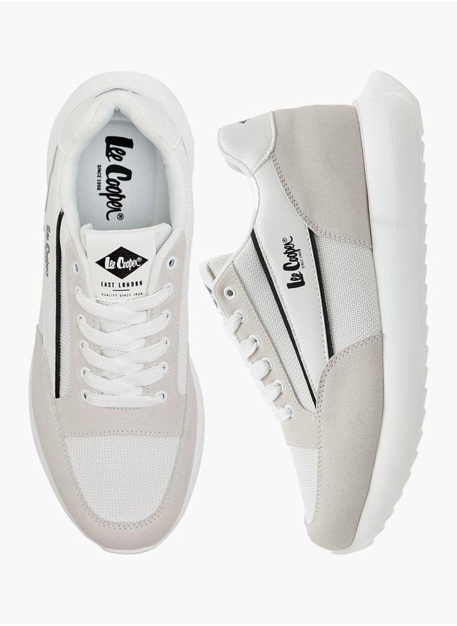 Lee Cooper Men's Logo Print Panelled Lace-Up Sneakers  - Image 1