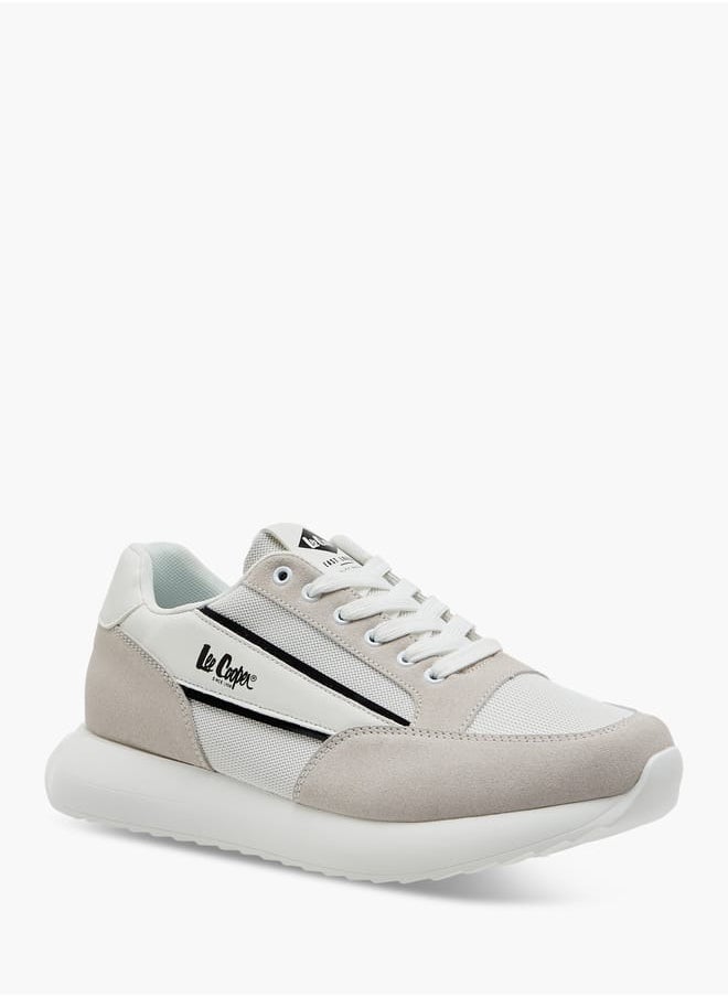 Lee Cooper Men's Logo Print Panelled Lace-Up Sneakers  - Image 2