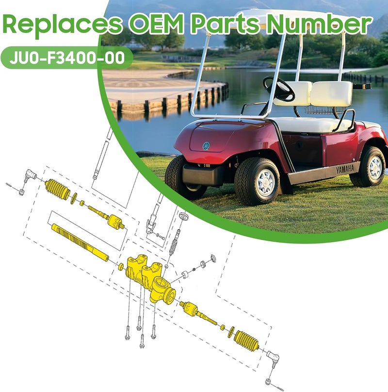 10L0L Golf Cart Steering Gear Box Assembly for Yamaha G22 (2003-2007) Gas or Electric - Image 4