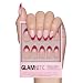 Glamnetic Press On Nails Rose Garden SemiTransparent Red French Tip Short Almond Fake Nails in a Glossy Finish Salon Quality 15 Sizes 30 Nail Kit - Image 2