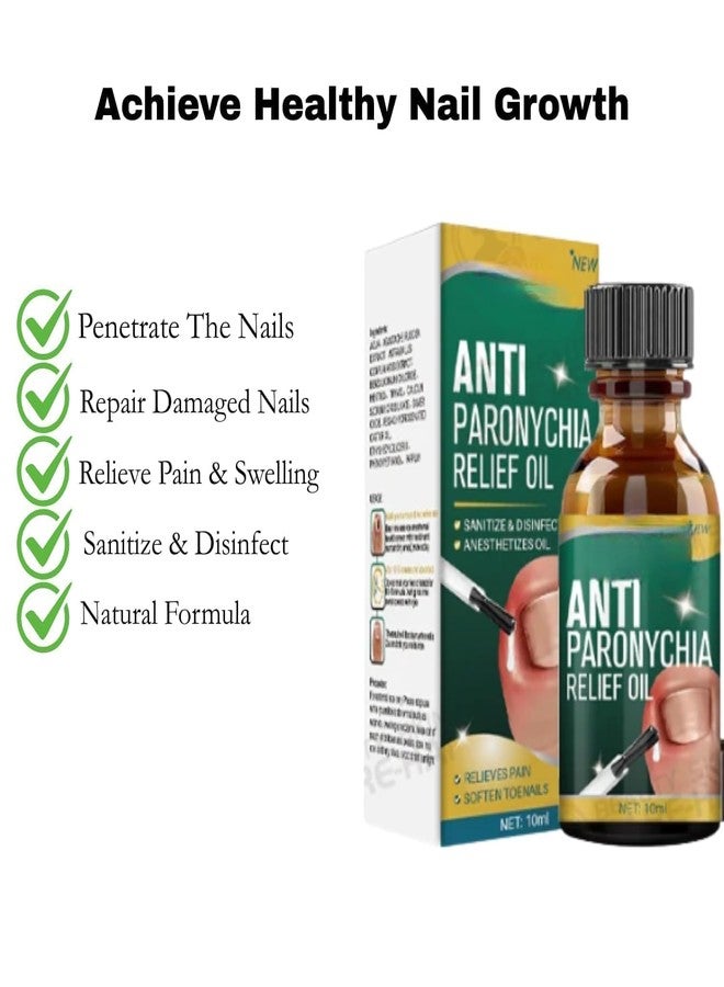 Perla Anti Paronychia Relief Oil 10ml | Natural Nail Infection Treatment Pain Relief & Disinfection for Swollen Skin, Ingrown Nails & Nail Inflammation | Anti-Fungal Nail Care Oil 10ml (1) - Image 2