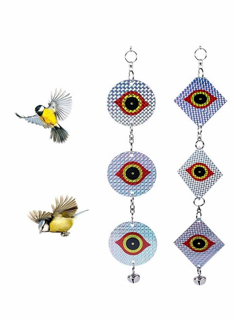 Bird Scarers Bird Repellent for Garden, Bird Repellent Pigeon Deterrent for tree, Hawk eye Bird Deterrent Hanging Reflective Pigeon Scarer for Balcony Scare Birds Away From Deterrent Repellent Disks