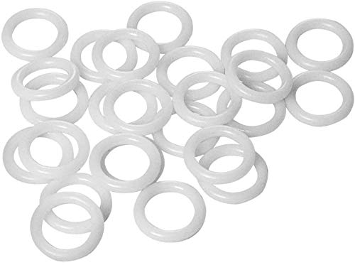 100pcs O Rings White Plastic Rings for Roman Shades 5816mmCaf Curtain Rings