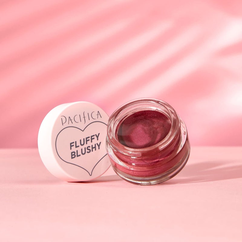 Pacifica Fluffy Blushy Cream Blush â€“ Pink Haze Soft Coral Pink - Face Makeup - Whipped Blendable Blush for Cheeks Dark Pink Hydrating Blusher w/Vegan Collagen Light Airy Texture Sheer Buildable Color - Image 3