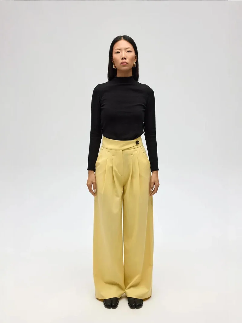 Mai Collection MAI STUDIOS Solvei Belt Detailed Pants