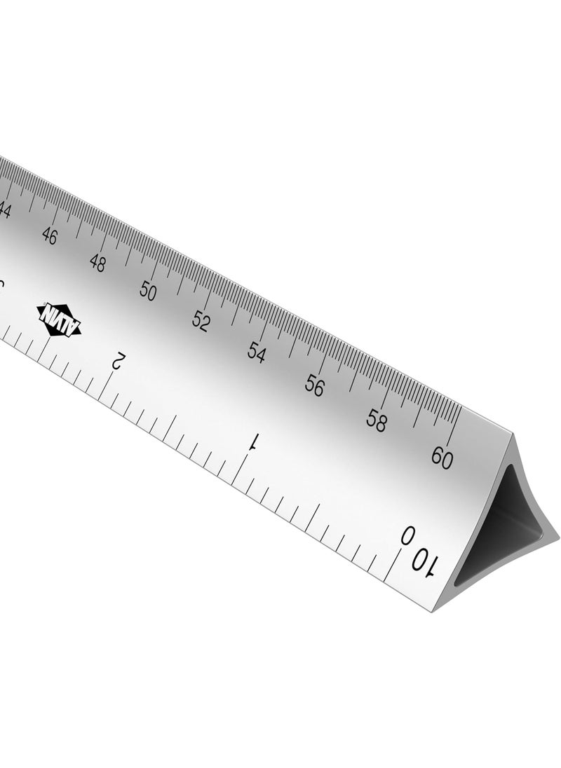 Alvin ALVIN Aluminum Engineer Triangular Scale 12 Model HC12E Hollow Multipurpose Ruler for Drawing Planning and Design Drafting and Architecture Tool 12 Inch  - Image 2