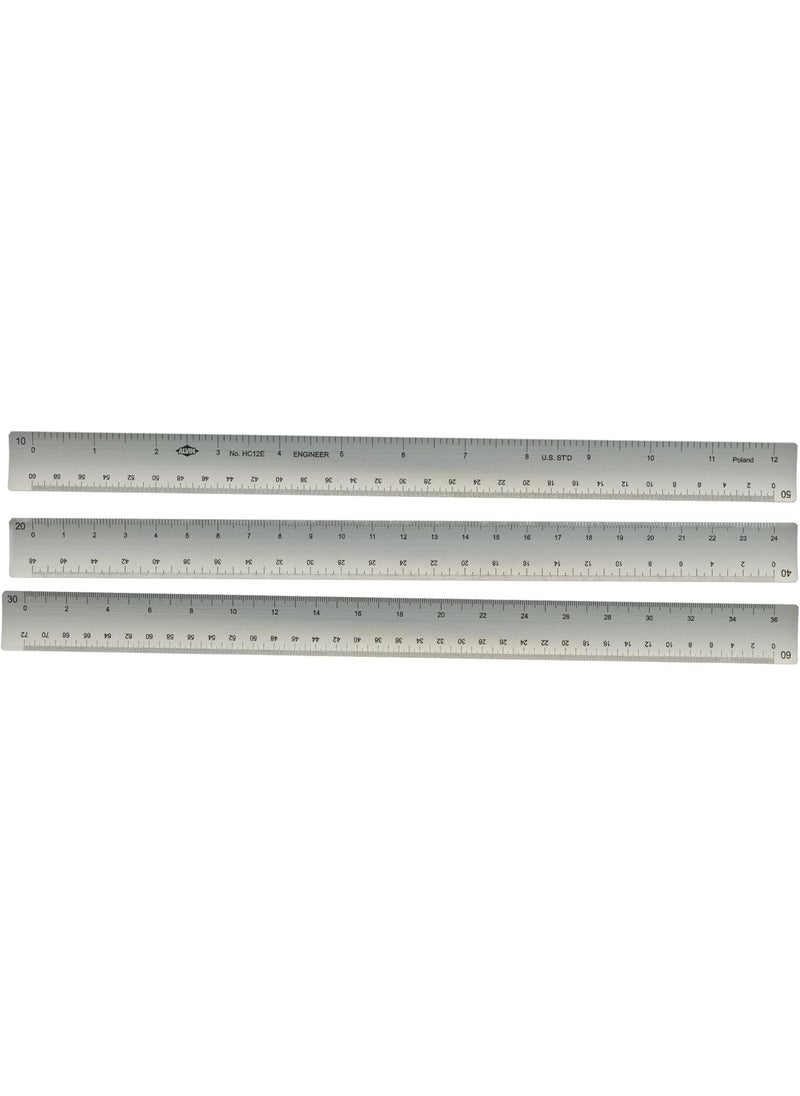 Alvin ALVIN Aluminum Engineer Triangular Scale 12 Model HC12E Hollow Multipurpose Ruler for Drawing Planning and Design Drafting and Architecture Tool 12 Inch  - Image 4