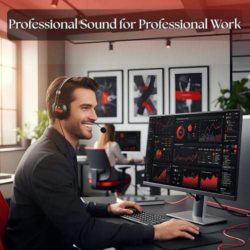 Metaind USB Headphone with Noise-Canceling Mic | Ideal for Teams, Zoom, Office & Call Center Use | Comfortable Wired Headset for PC & Laptop | Model: Meta_MT440 (Black) - Image 5
