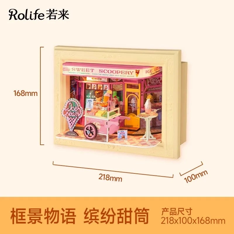 رولايف مجموعة مكعبات بناء New Original Rolife Photo Frame DIY House Frame Story Miniature Scene Handmade Assembly Model Building Blocks Birthday Gift, DP002 - Image 5