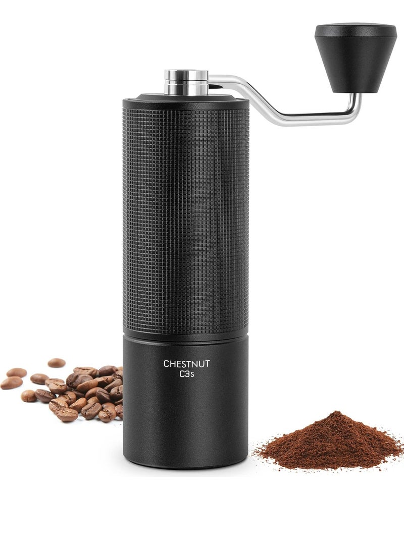 TIMEMORE - C3S Manual Coffee Grinder Solid Large Grain Condiment Grinder Settings Adjustable Multiple Grinding Modes Stainless Steel Non Slip Detachable Portable Suitable for Home Travel or Camping - Image 1