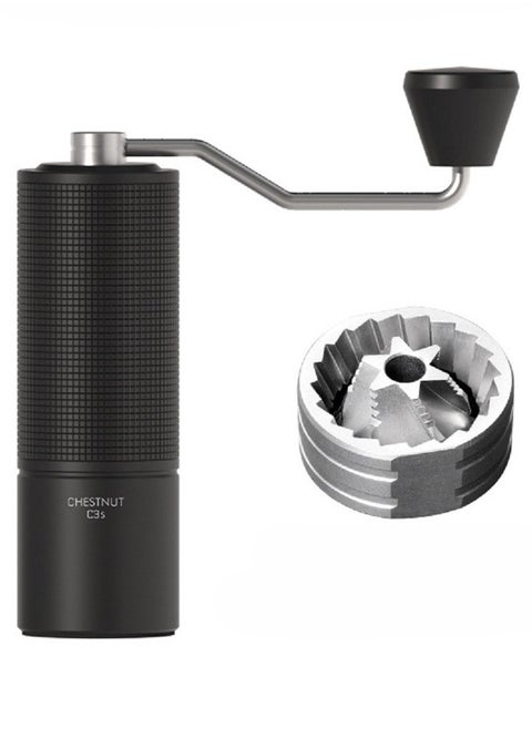 C3S Manual Coffee Grinder Solid Large Grain Condiment Grinder Settings Adjustable Multiple Grinding Modes Stainless Steel Non Slip Detachable Portable Suitable for Home Travel or Camping