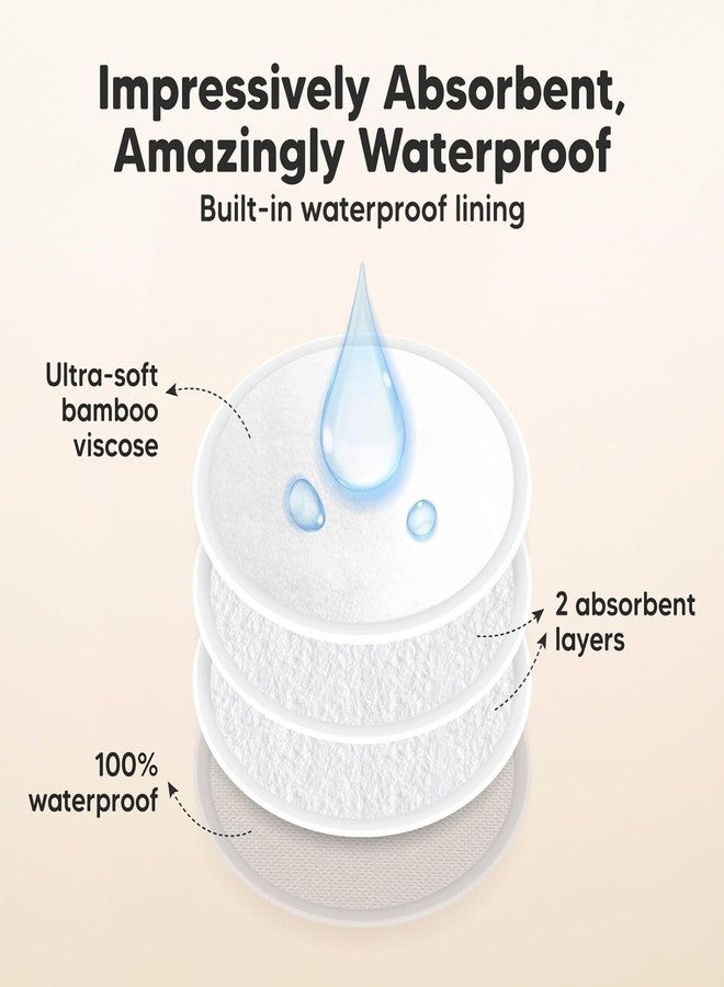 تنكل وسادات الثدي القابلة للغسل من تينكل بوتشي للأمهات المرضعات، وسادات رضاعة قابلة لإعادة الاستخدام، مانعة للتسرب، مصنوعة من قماش قطني عالي الامتصاص، وسادات حمالة صدر للأمومة، وسادات حلمة ذات تصميم غير ظاهر، (عبوة من 6 قطع، لون أبيض) - Image 2