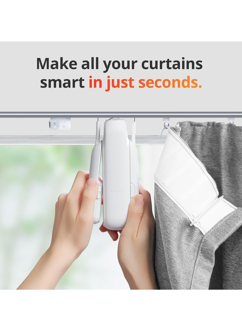 SwitchBot SwitchBot Curtain 3 U Rail- Smart Automatic Curtain Opener - Bluetooth Remote Control with App/Timer, Upgraded High Performance Motor, Compatible with Voice Assistant  - Image 2