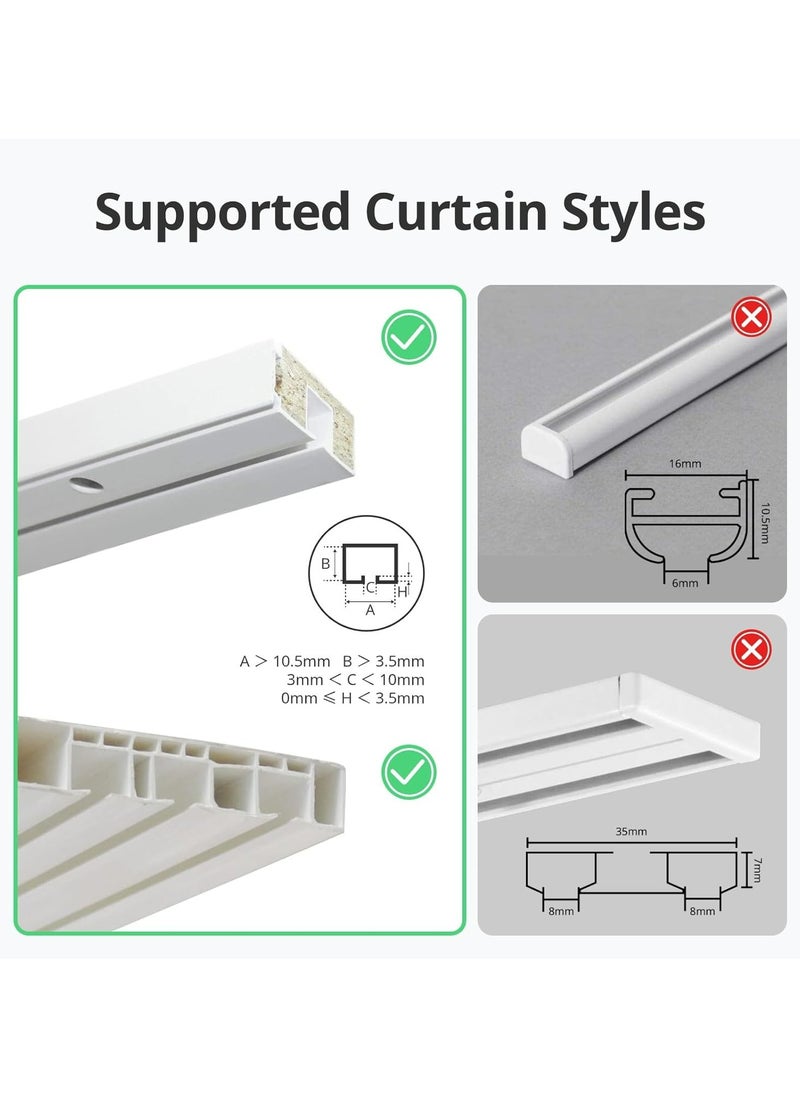 SwitchBot Curtain 3 U Rail- Smart Automatic Curtain Opener - Bluetooth Remote Control with App/Timer, Upgraded High Performance Motor, Compatible with Voice Assistant