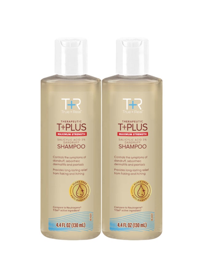 True+Real شامبو مضاد للقشرة بحمض الساليسيليك 3% من True+Real، 4.4 أونصة سائلة، عبوة 2 - Image 3