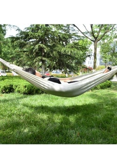 Mmmon Garden Hammock,Portable Double Classic Canvas Hammock,Portable Hammock With Travel Bag,Perfect For Camping Indoor Patio Backyard,200x150CM(Beige)  - Image 5