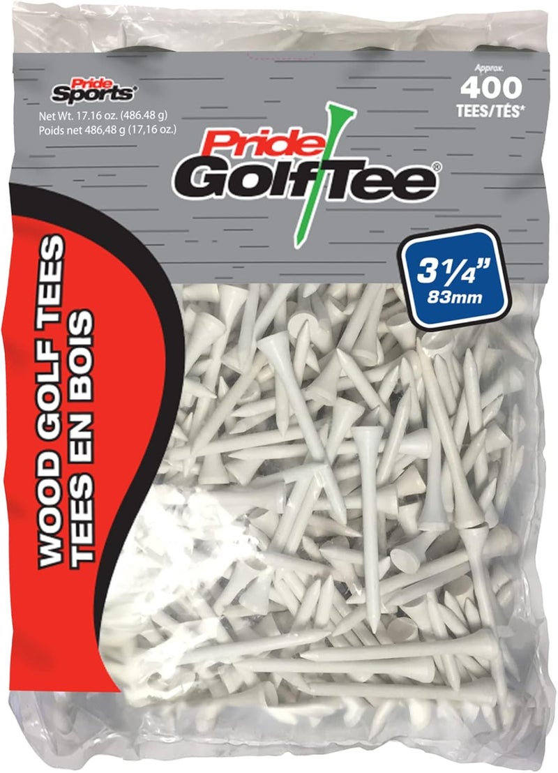 PRIDE GOLF TEE , 3-1/4 inch Deluxe Tee, 400 Count - Image 1